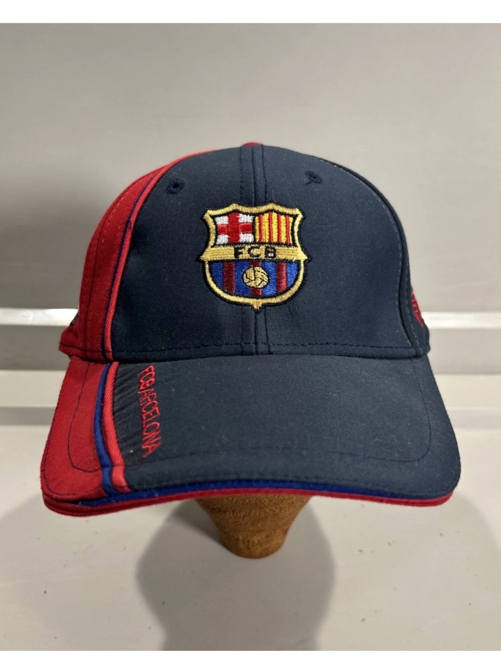 FC Barcelona FCB Adjustable Soccer Hat Cap Blue Red Embroidered Official Apparel